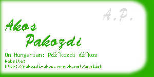 akos pakozdi business card